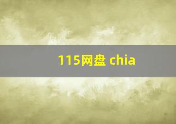 115网盘 chia